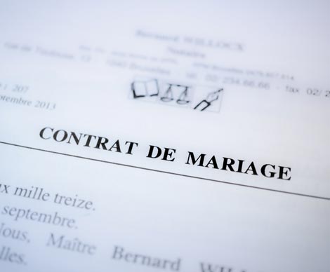 Mariage et contrat de mariage